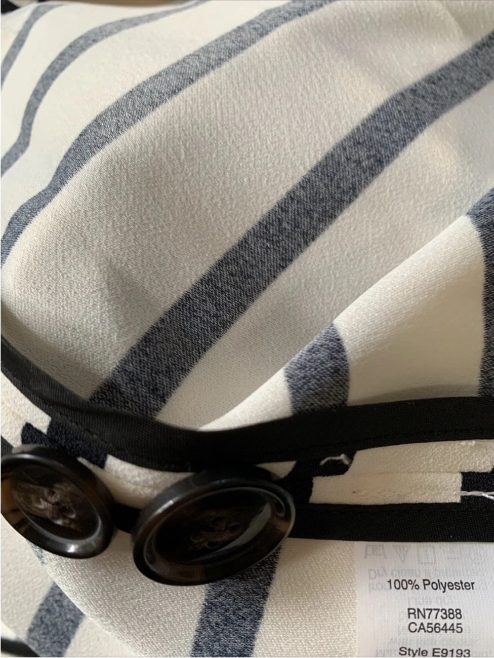 Madewell Parcel Trench Coat Off white black stripe small belt New NWT E9193 HTF - Picture 7 of 9